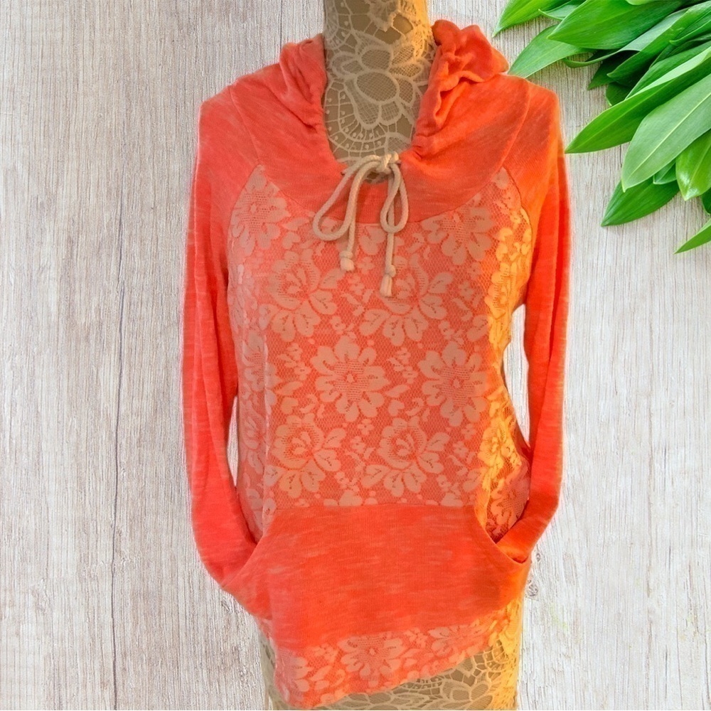 Miss Chievous XL Orange and lace sweatshirt